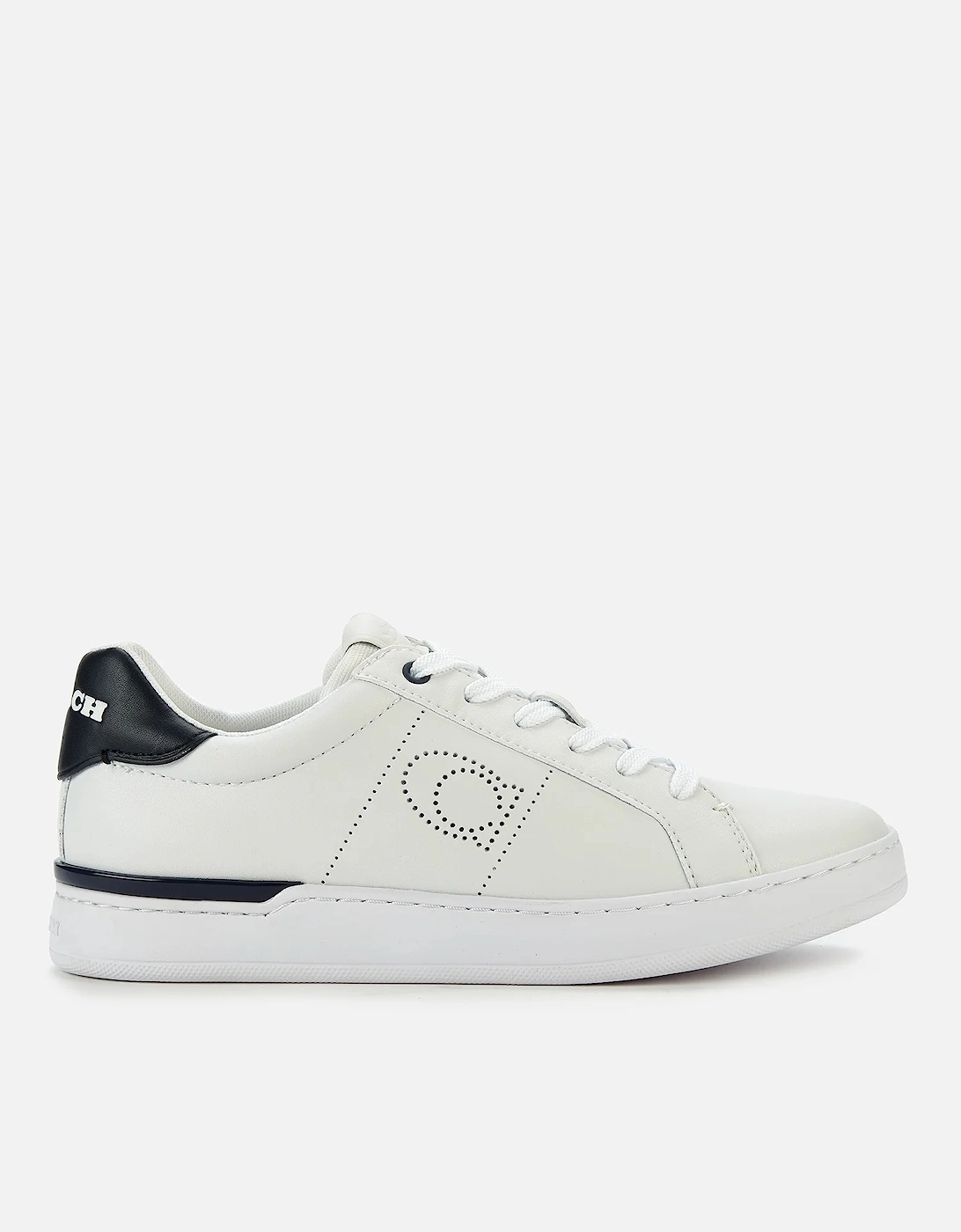 Women's Lowline Leather Cupsole Trainers - Optic White/Midnight Navy - - Home - Designer Brands A-Z - - Women's Lowline Leather Cupsole Trainers - Optic White/Midnight Navy, 2 of 1