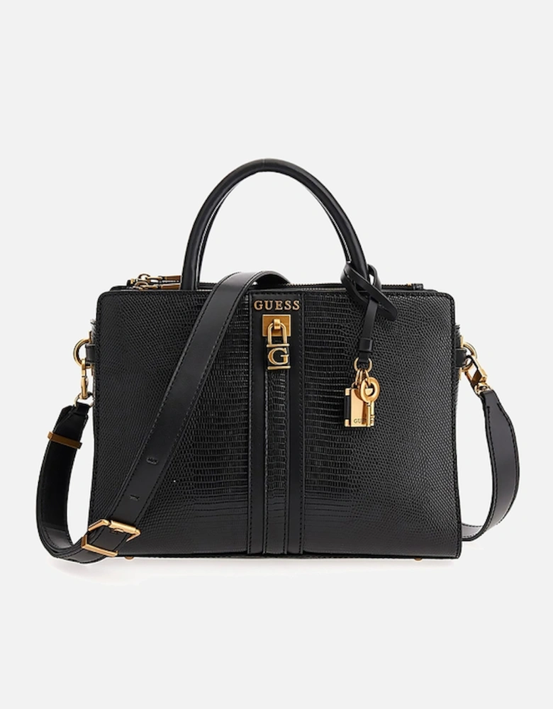 Ginevra Elite Society Snake-Effect Faux Leather Satchel