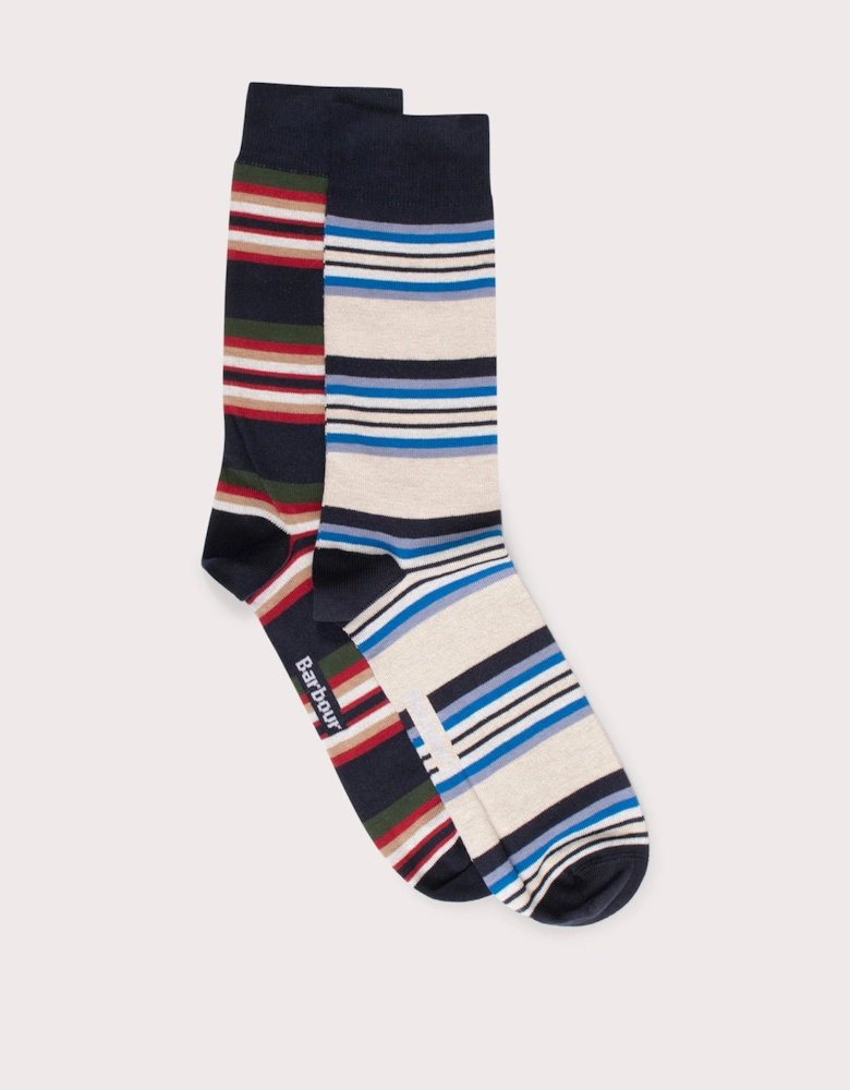 Summer Stripe 2 Pack Socks