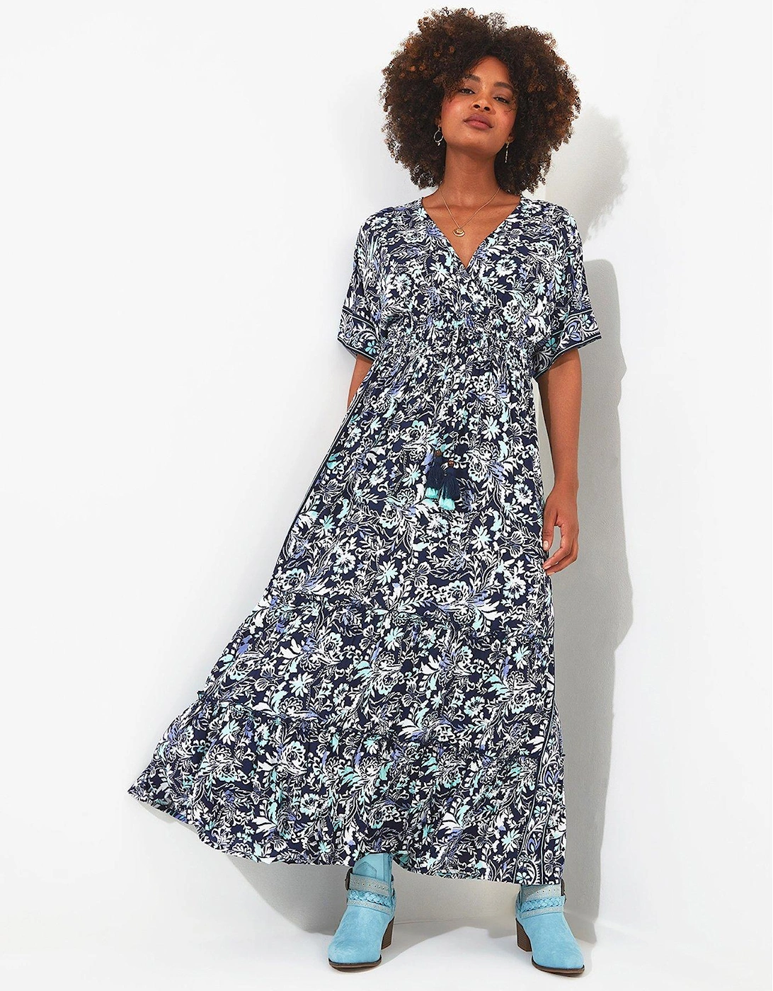 Printed Maxi Dress - Blue, 2 of 1
