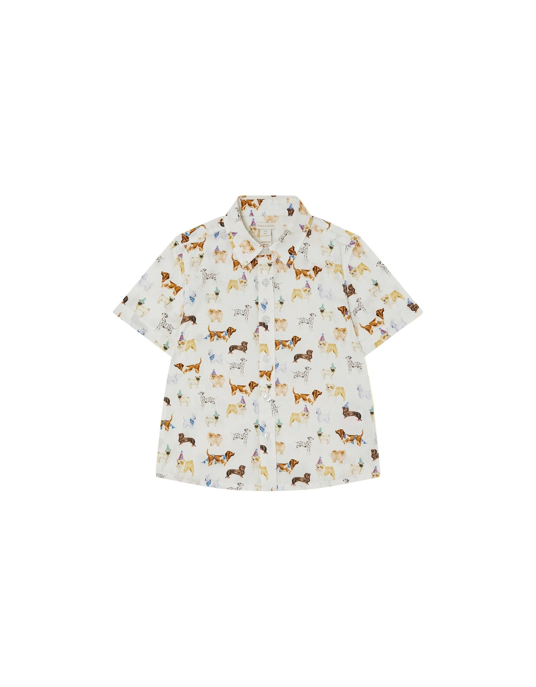 Boys Dog Shirt - Ivory, 2 of 1