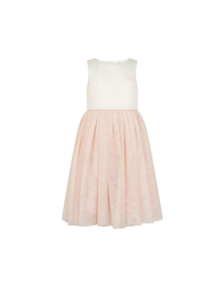 Girls Georgia Tulle Bridesmaid Dress - Pale Pink