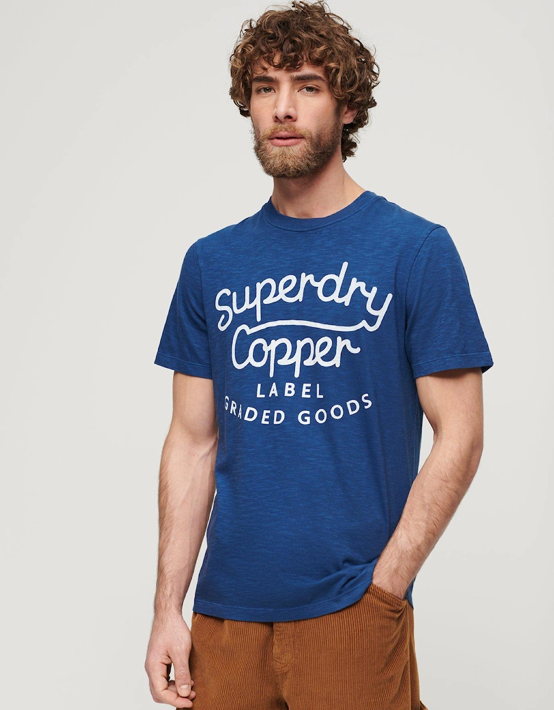 Copper Label Script T-shirt - Blue, 6 of 5
