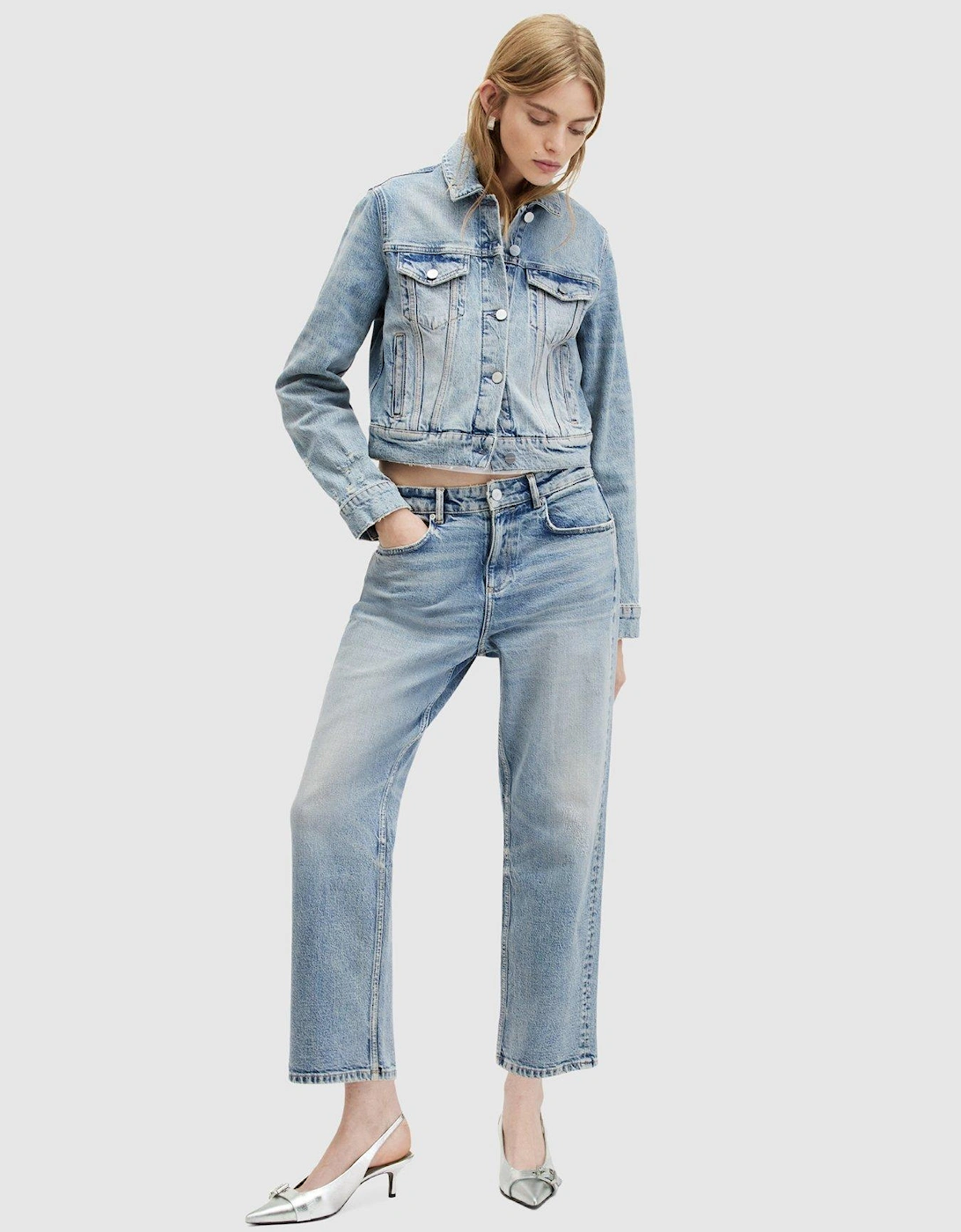 Ida Cropped Straight Jeans - Blue, 2 of 1