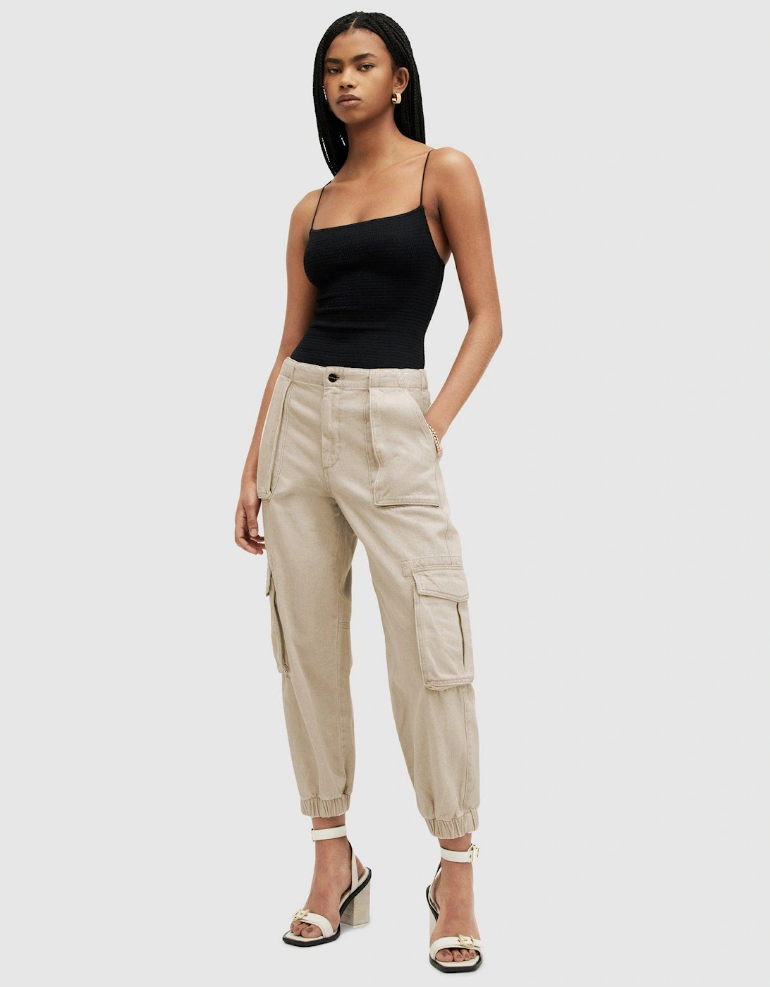 Frieda Denim Trousers - Beige, 2 of 1