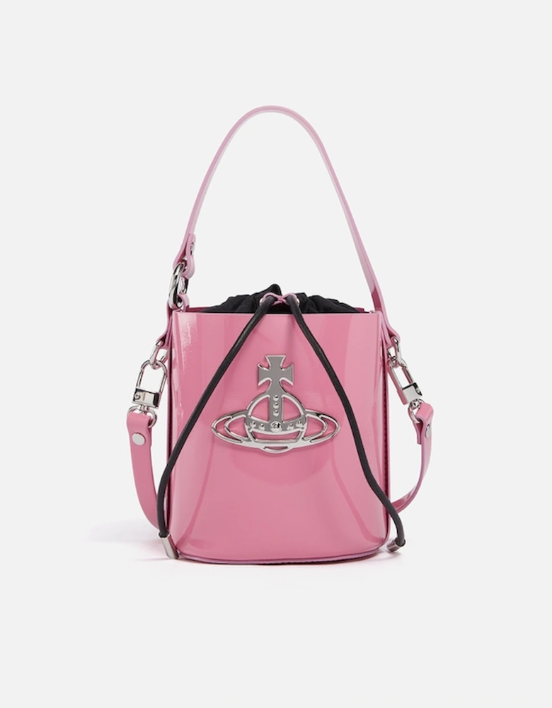 Daisy Small Patent-Leather Bucket Bag