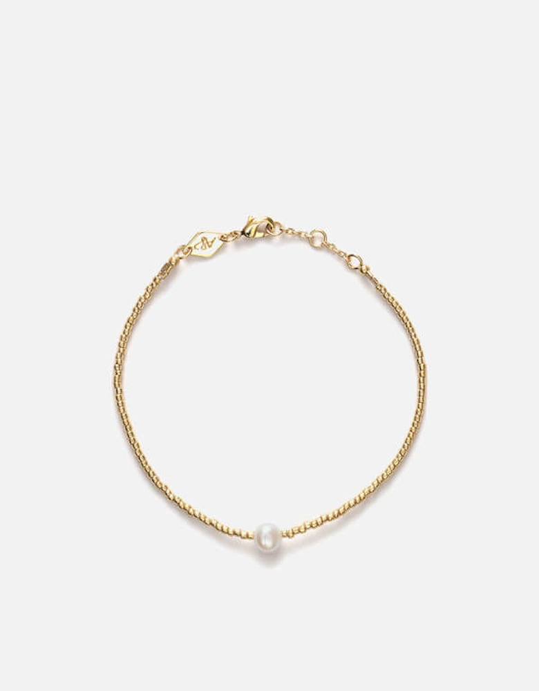 Pearly Gold-Tone Bracelet