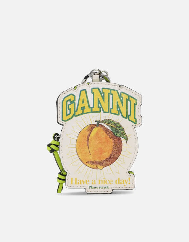 Peach Printed Recycled Leather Coin Purse