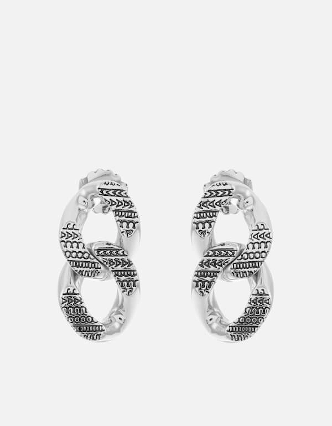 Monogram Chain Link Silver-Tone Earrings, 2 of 1