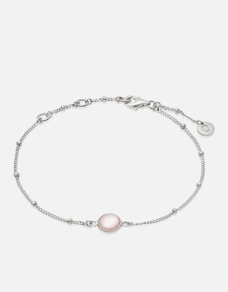 Rose Quartz Sterling Silver Bracelet