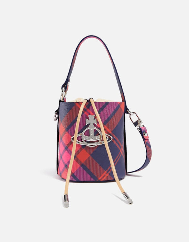 Exclusive Daisy Printed Leather Bucket Bag