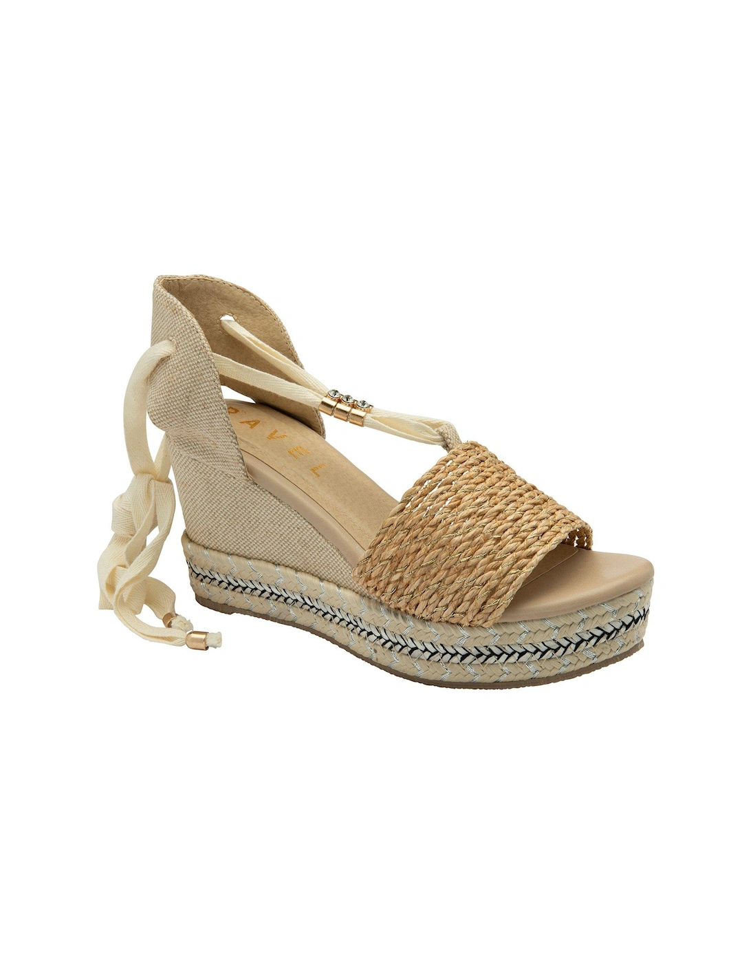 Forres Basket Woven Espadrille Wedged Sandals - Ecru, 2 of 1