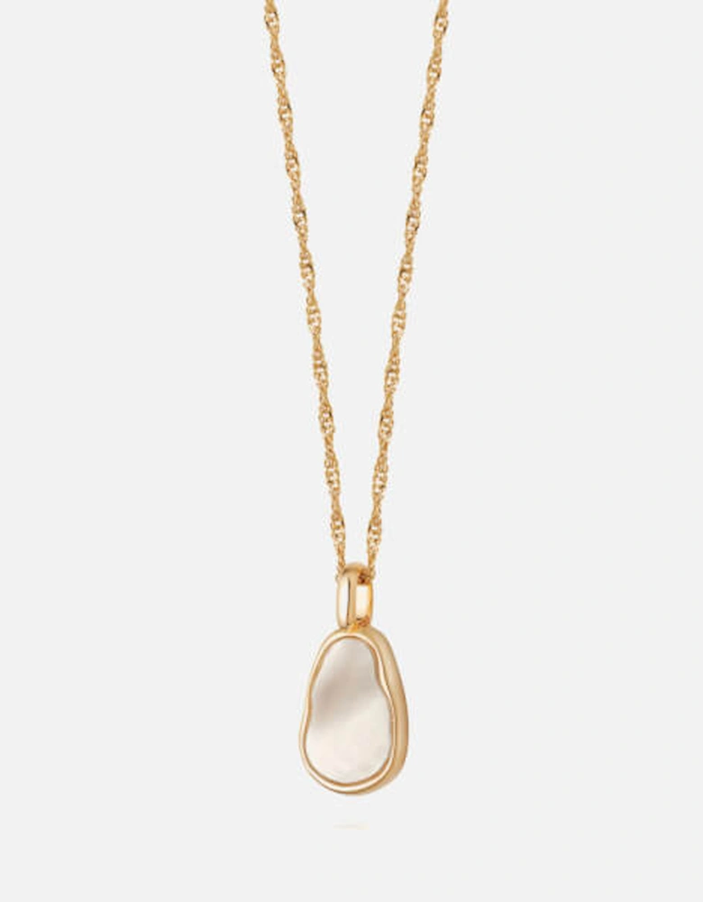 Isla Mother of Pearl 18-Karat Gold-Plated Necklace