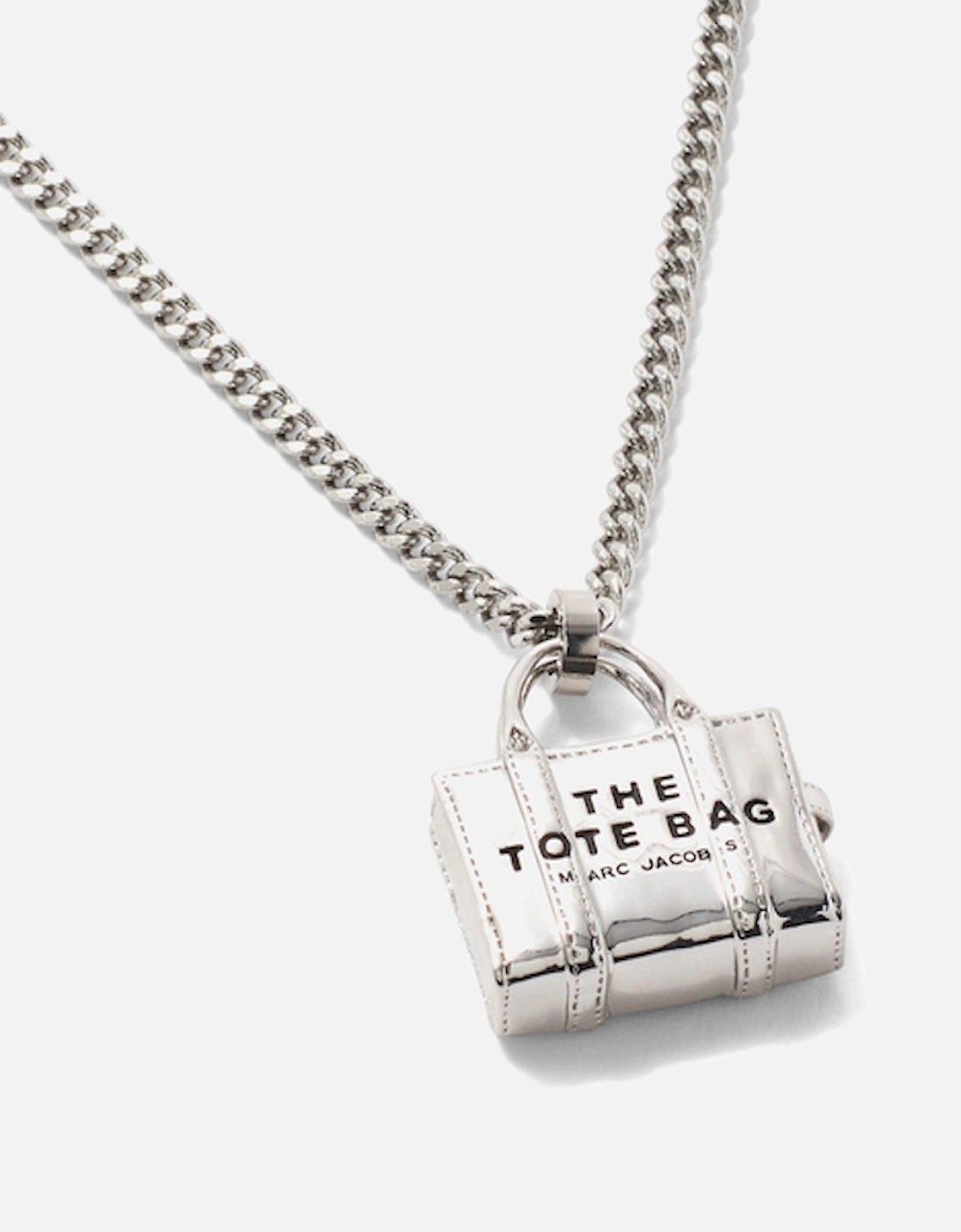 Silver-Plated Tote Bag Pendant Necklace, 2 of 1