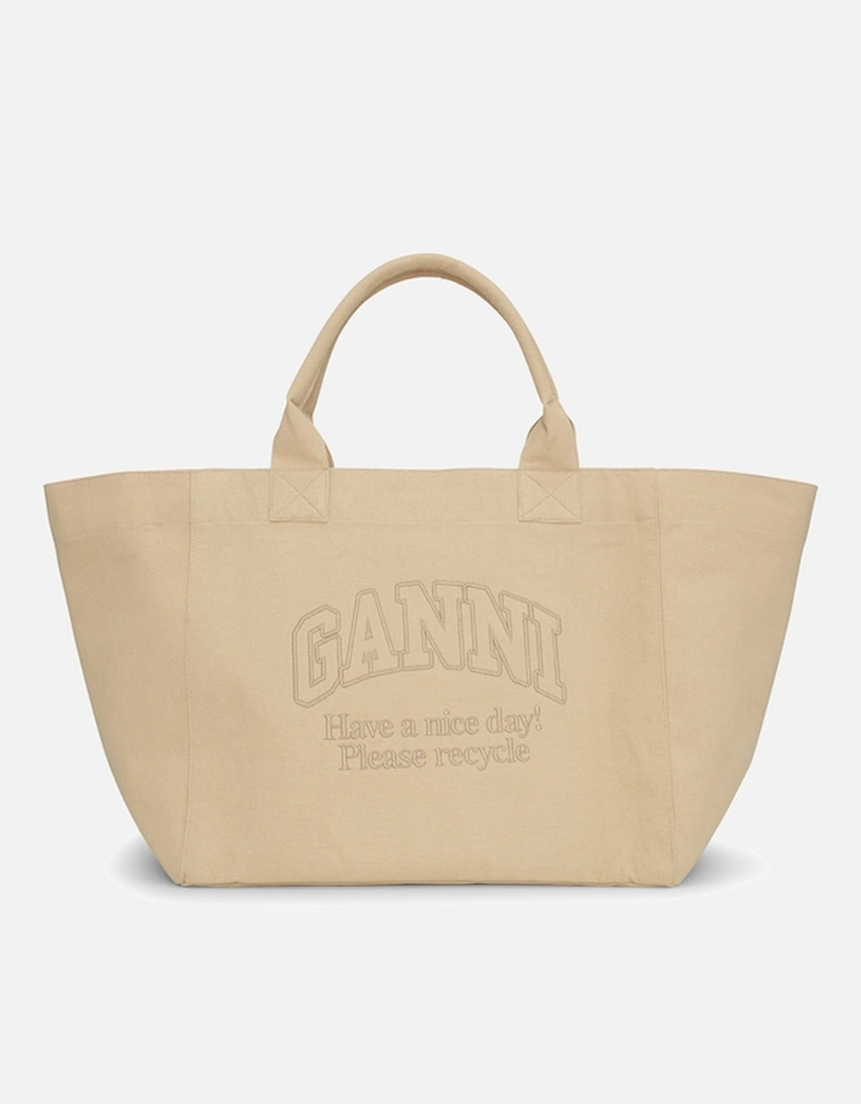 Recycled Cotton-Canvas Shopper XXL Bag