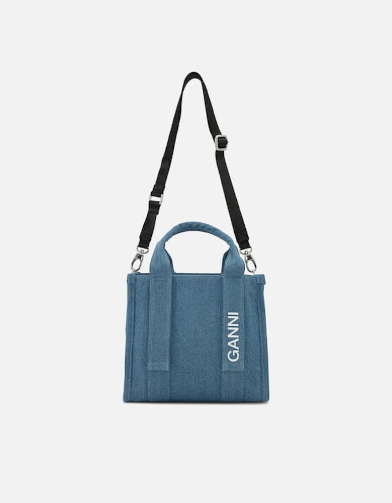 Tech Recycled Denim Small Tote Bag