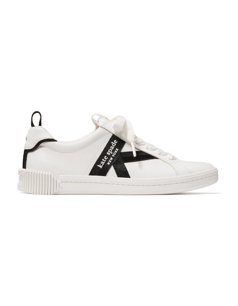 New York Signature logo sneaker - true white / black
