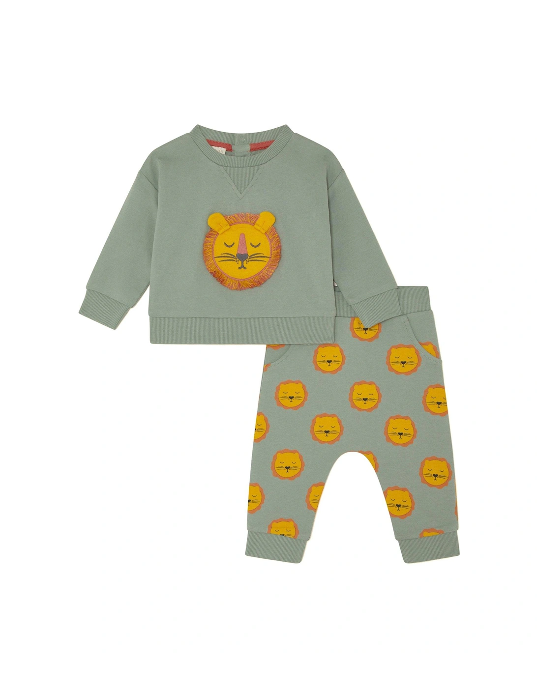 Baby Boys Lion Jersey Set - Green, 2 of 1