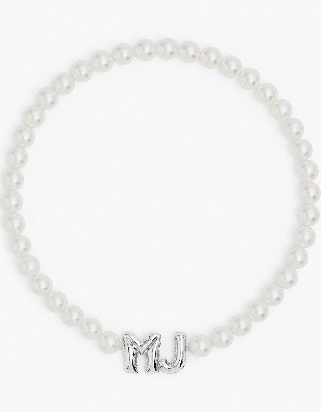 Mj Balloon Pearl Necklace - Silver, 2 of 1