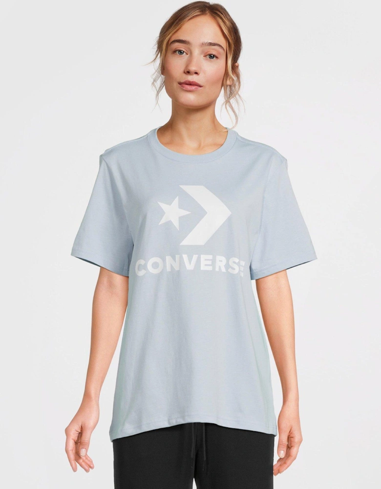Gender Free Star Chevron Logo T-shirt - Light Blue