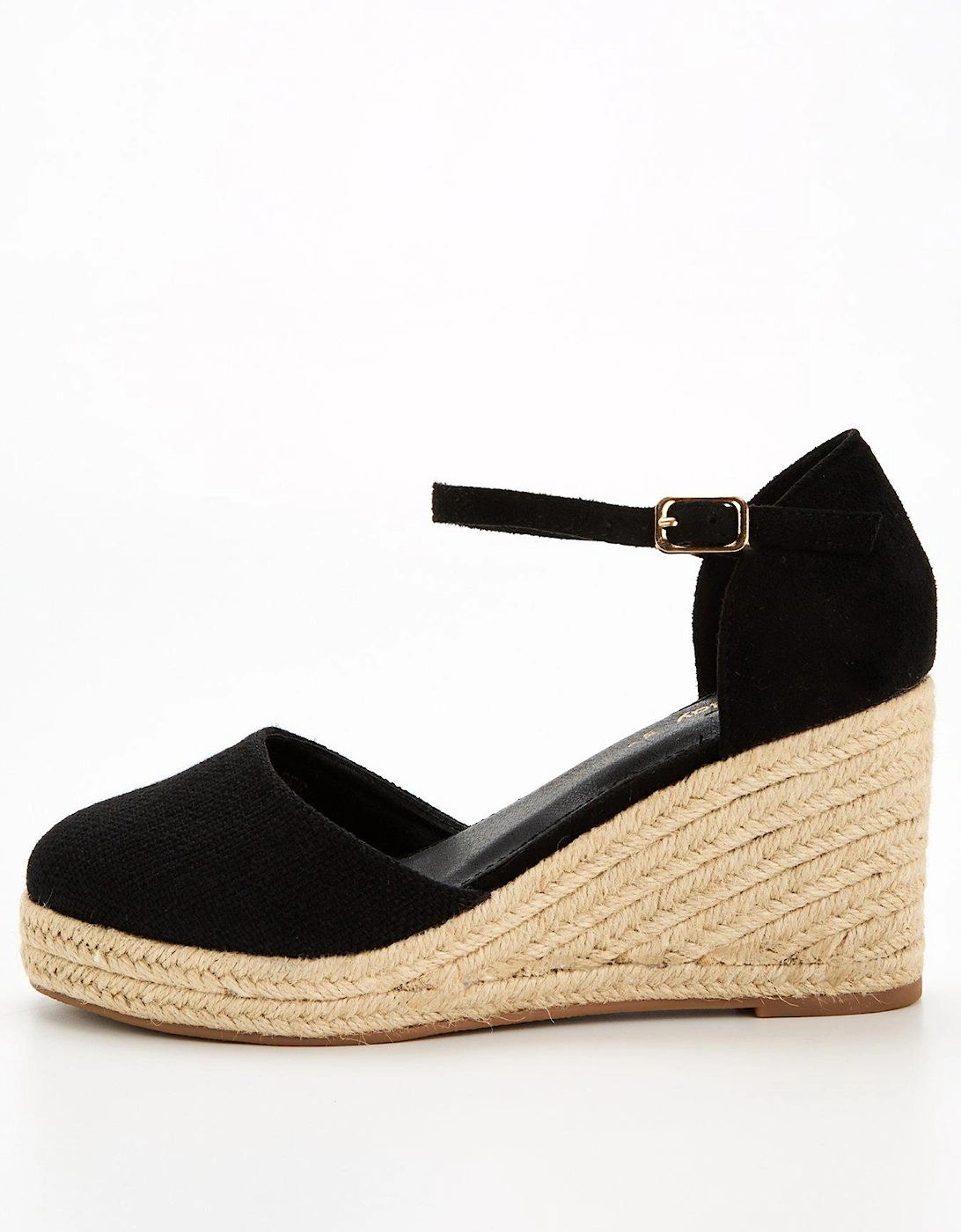 Extra Wide Closed Toe Wedge - Black, 7 of 6