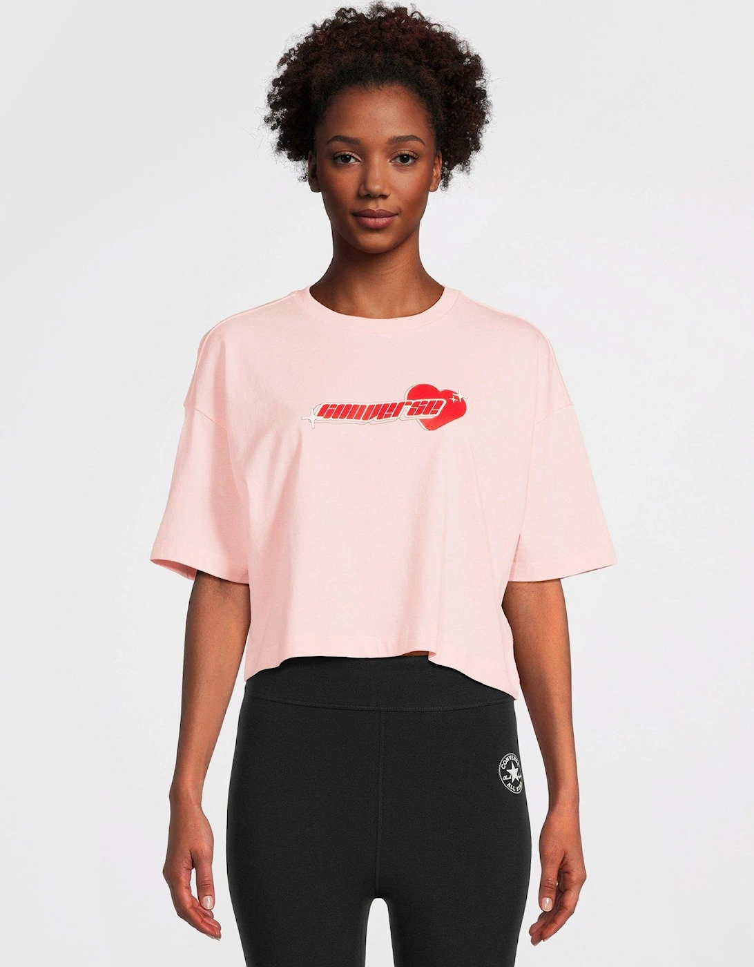 Womens Bemy2k Cropped Oversized Tee - Light Pink, 6 of 5