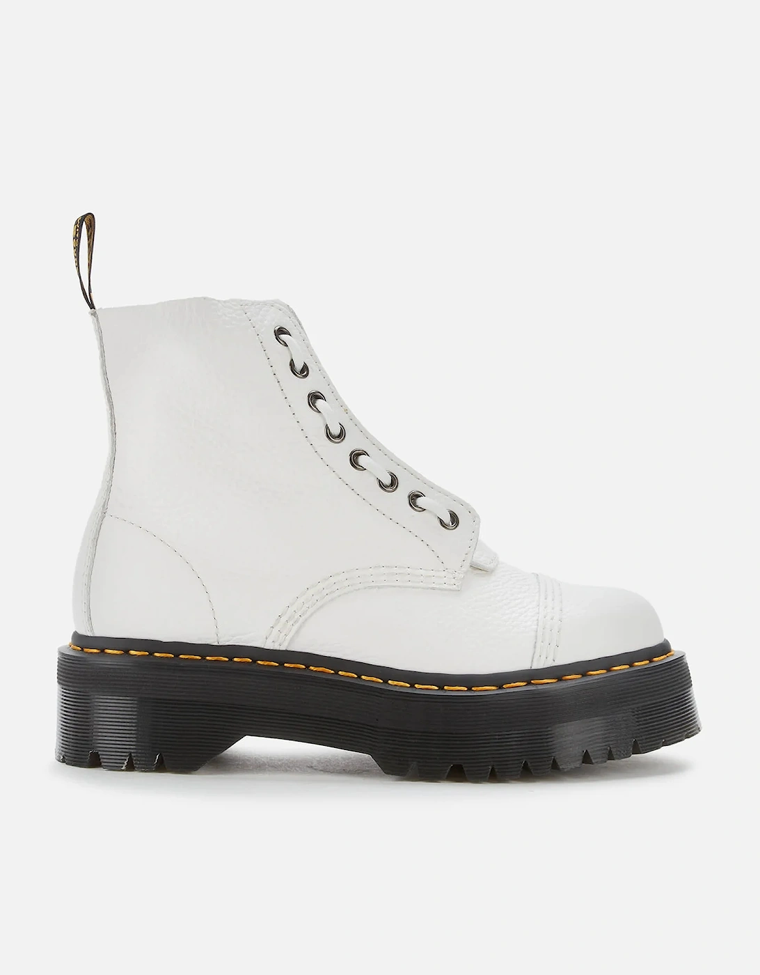 Dr. Martens Women's Sinclair Leather Zip Front Boots - White - Dr. Martens - Home - Dr. Martens Women's Sinclair Leather Zip Front Boots - White