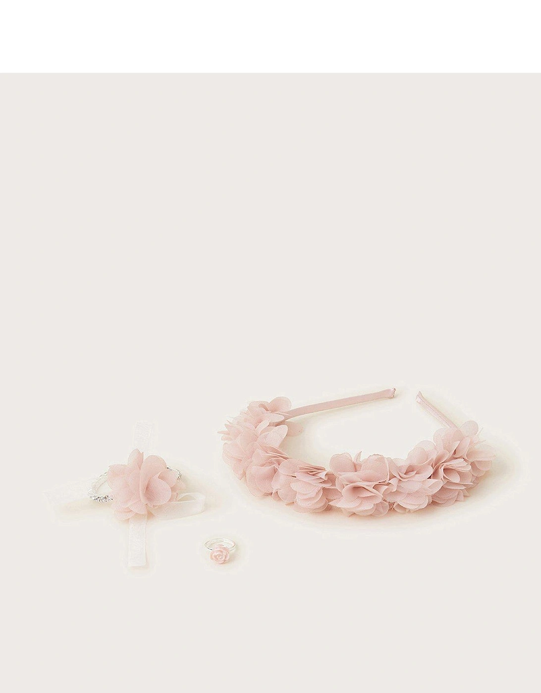 Girls Ruffle Bridesmaid Accessory Set - Pink, 2 of 1