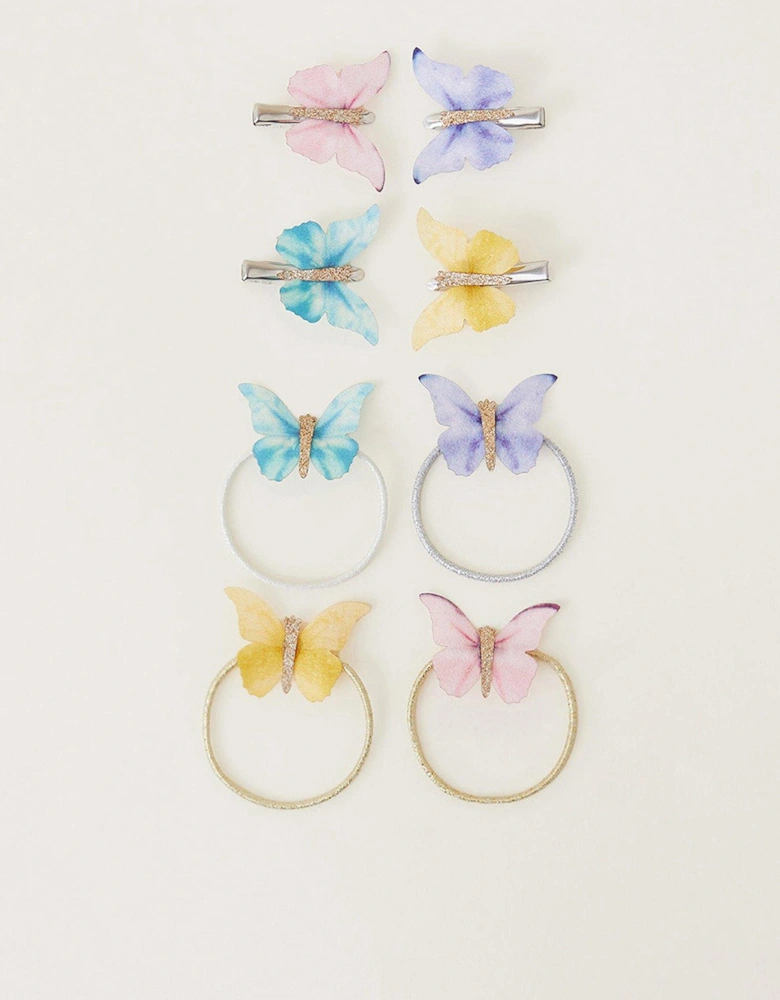 Girls Butterfly Hair Set 8 Pack - Multi