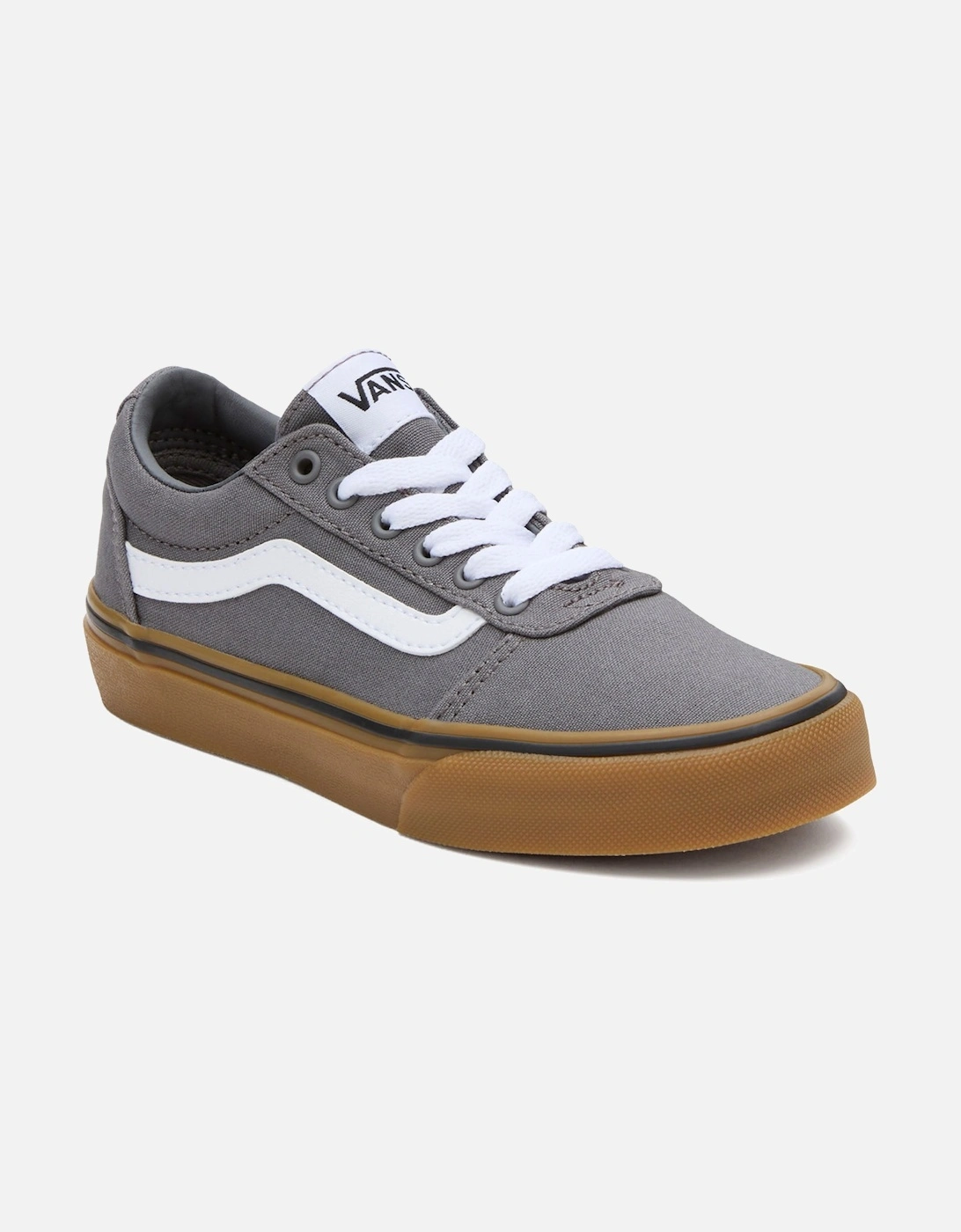 Kids Ward Canvas Low Rise Trainers - Pewter, 2 of 1