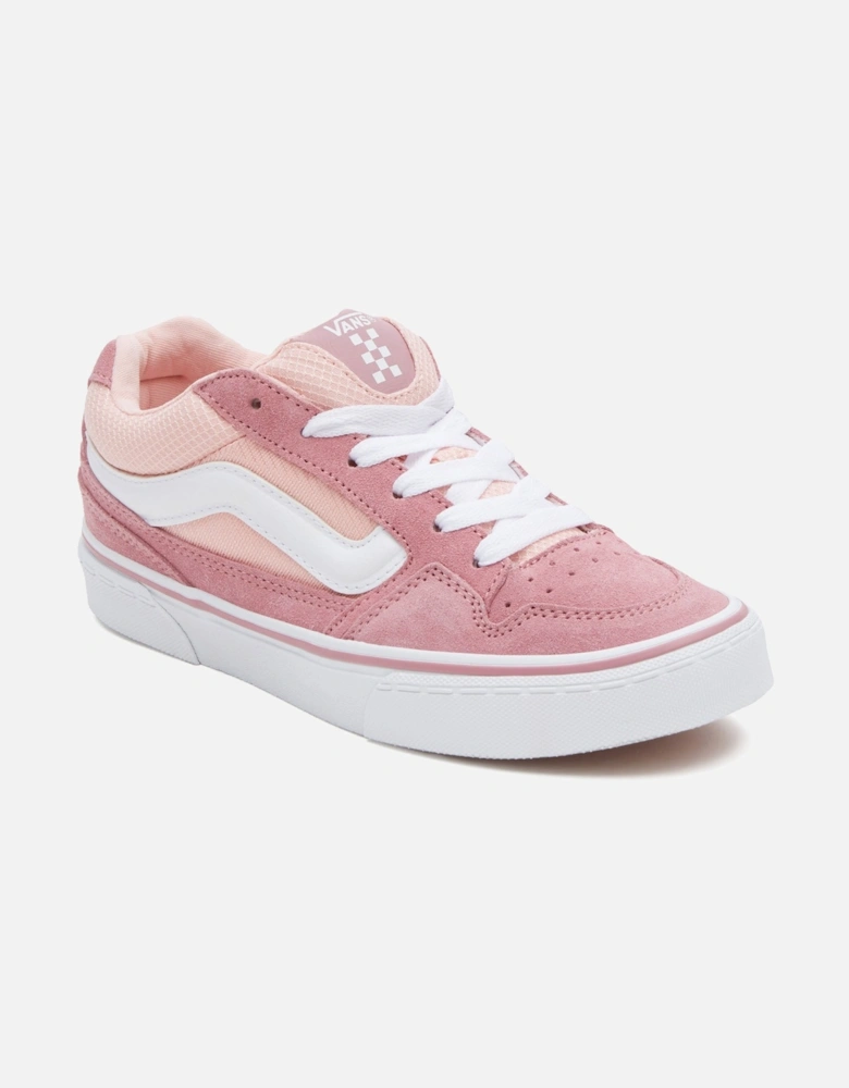 Womens Caldrone Suede Mesh Low Rise Trainers - Mauve