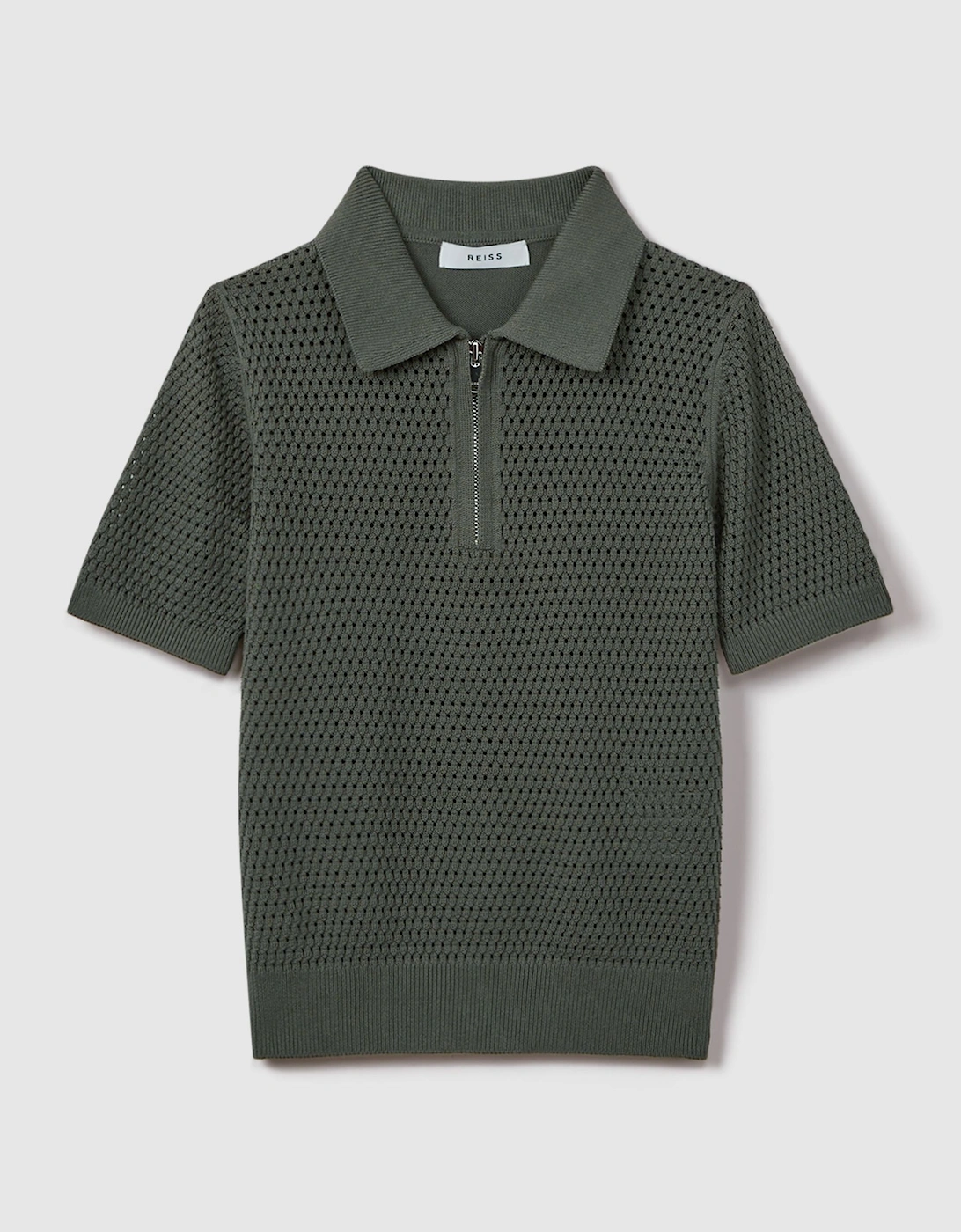 Textured Half-Zip Polo T-Shirt, 2 of 1