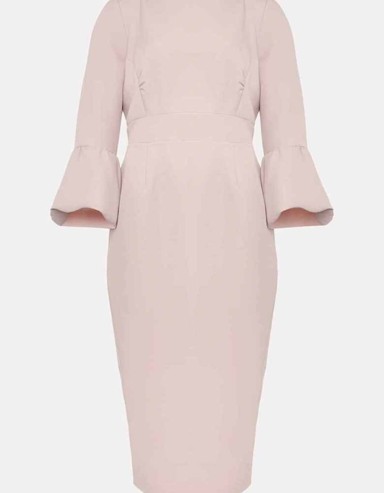 Keyla Fluted Sleeve Fitted Dress