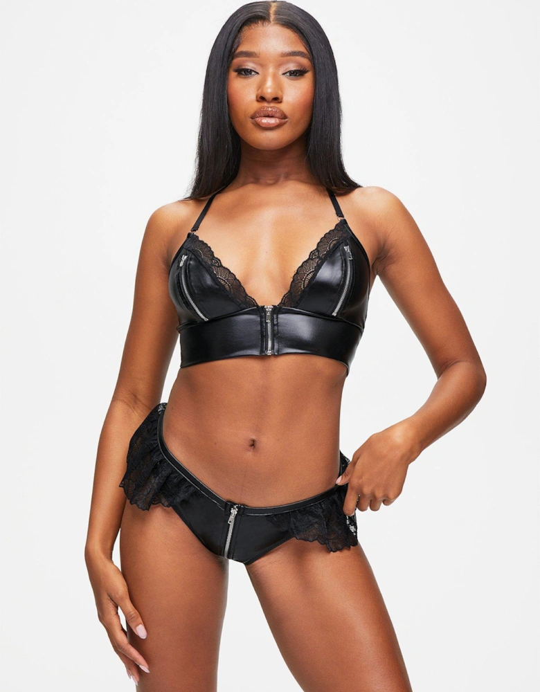 Bodywear Tyra Crotchless Set - Black
