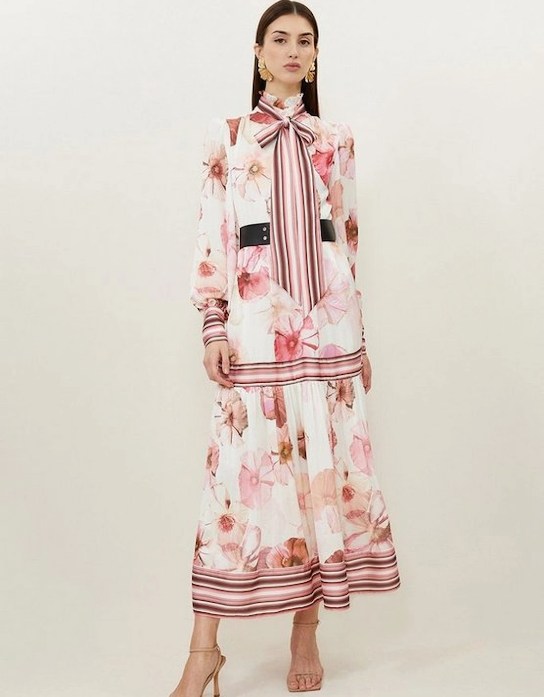 Floral Printed Woven Maxi Dress, 5 of 4