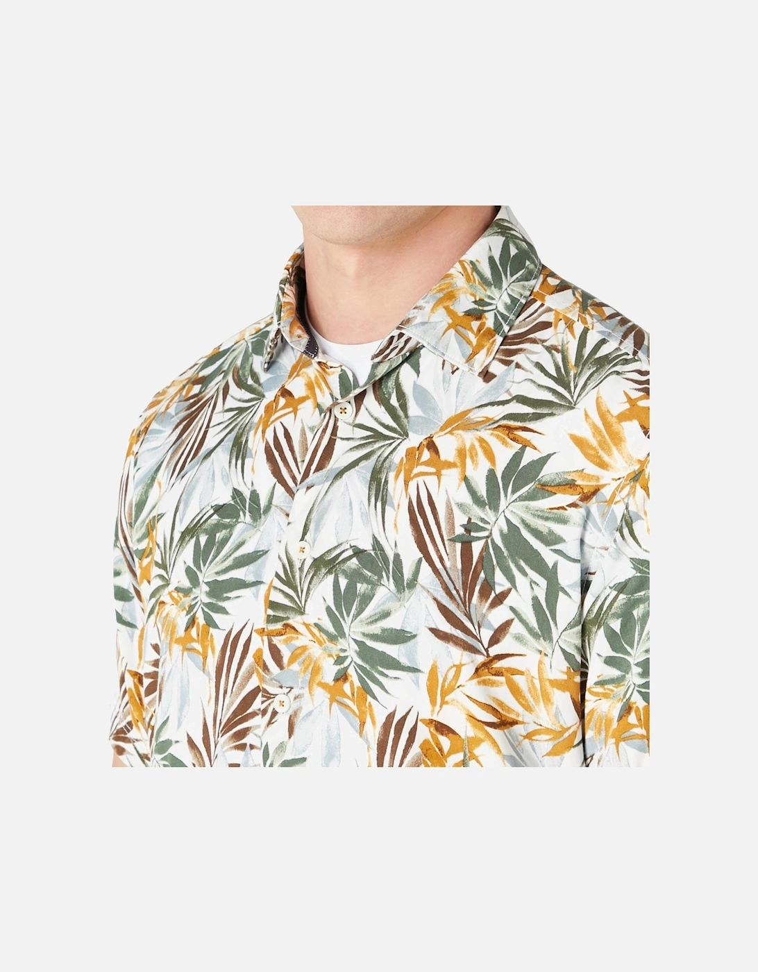Leaf Print Shirt 13751SS 15 Green