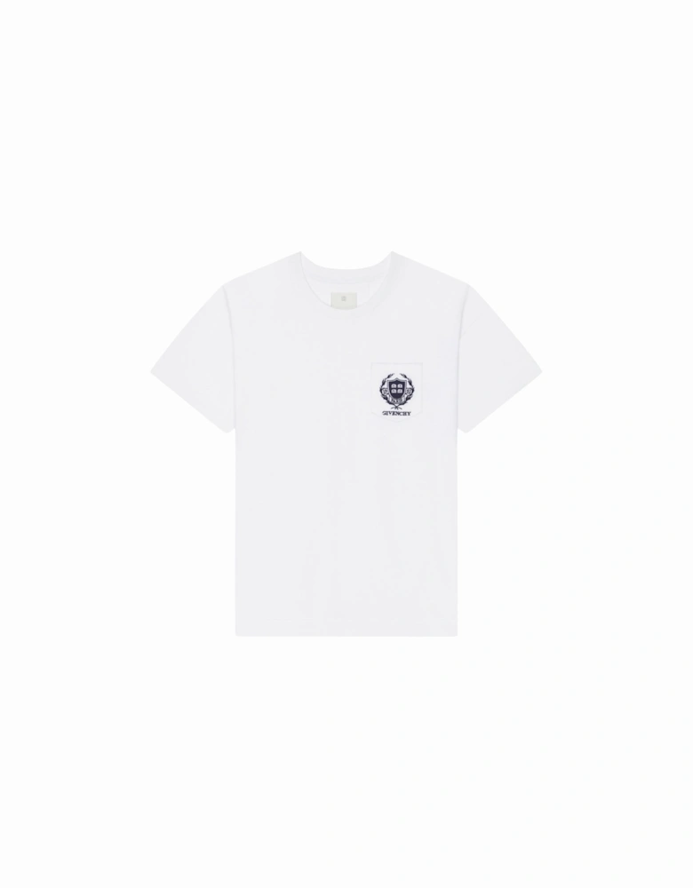 Crest Branded Cotton T-shirt White