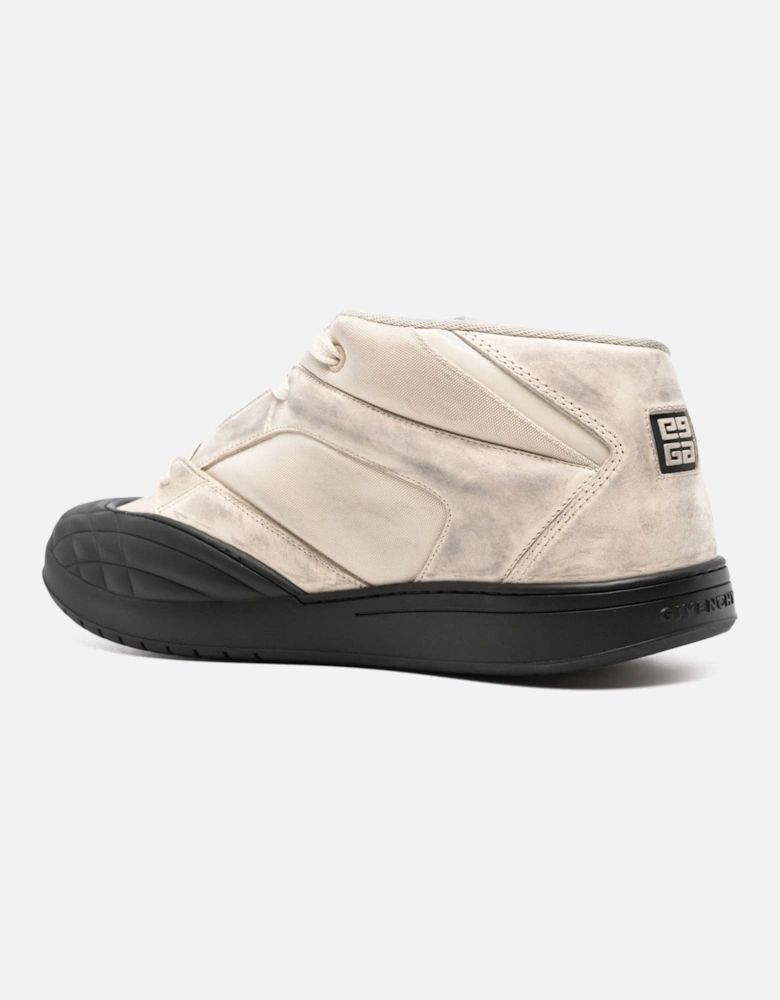 Mid Top Skate Sneakers White/Beige