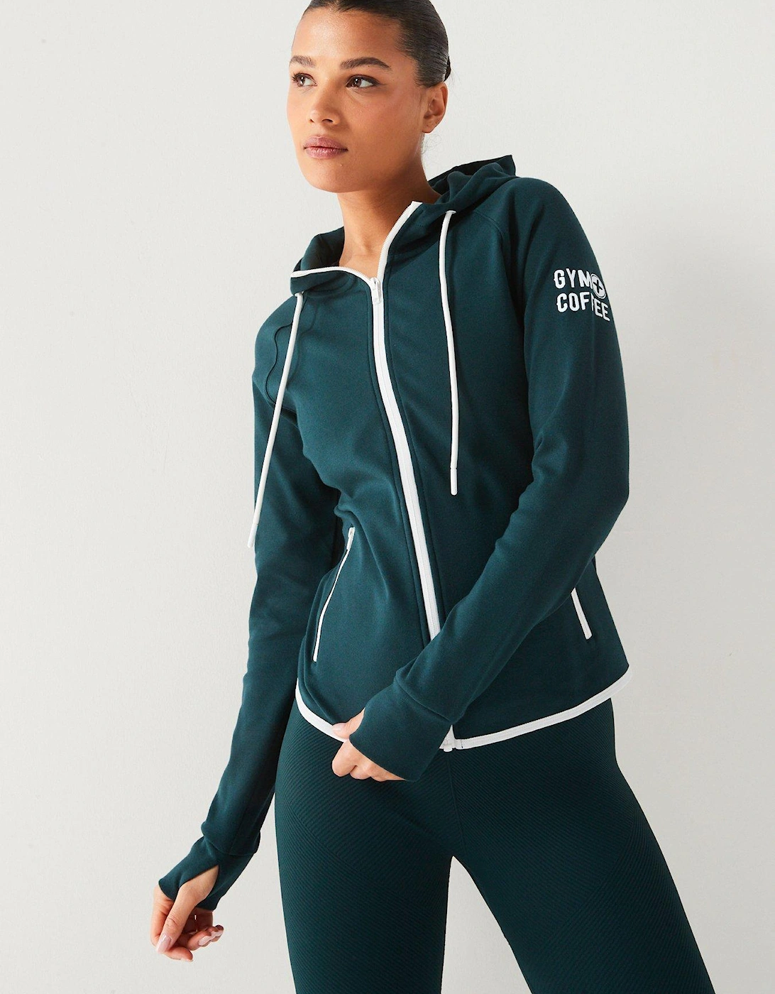 Womens Training Chill Zip Hoodie - Green, 7 of 6