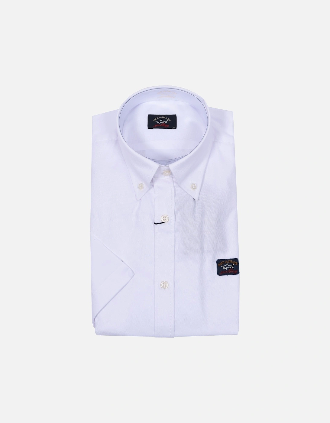 Paul And Shark Short Sleeved Button Down Collar Shirt White, 4 of 3