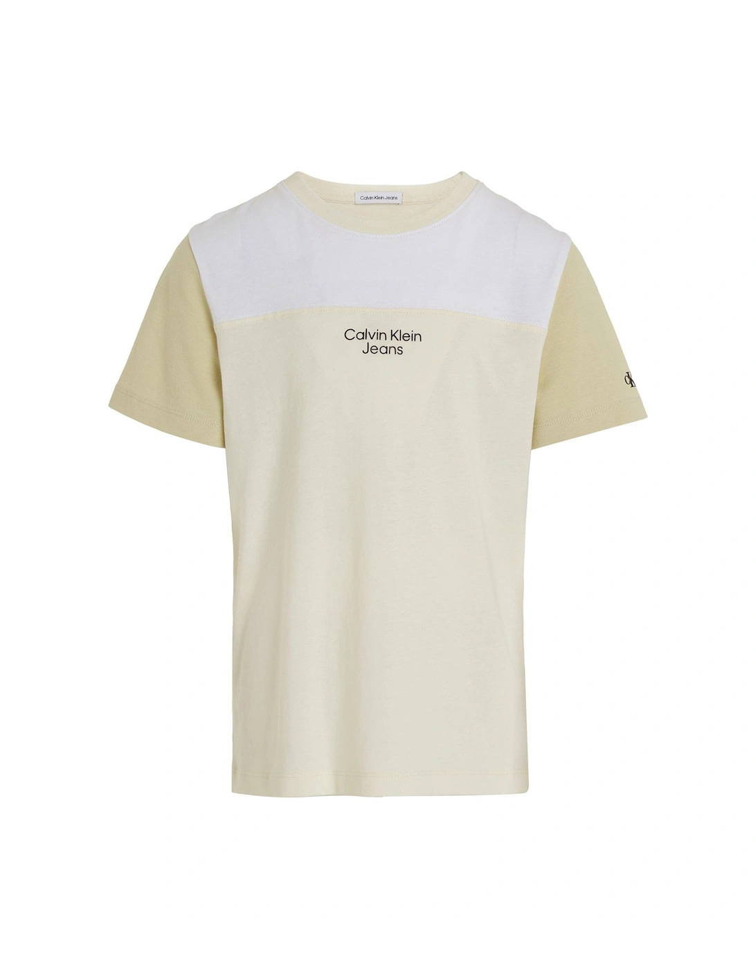 Boys Color Block Short Sleeve T-shirt - Papyrus - Beige, 6 of 5
