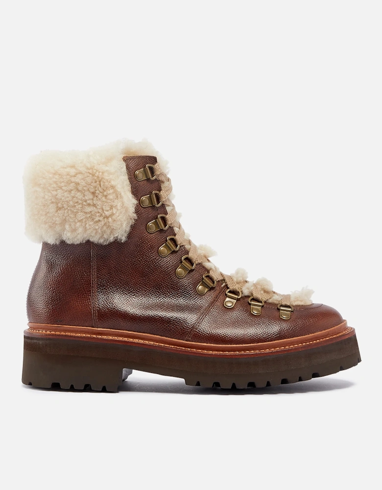 Nettie Leather and Shearling Hiking-Style Boots - - Home - Women's Shoes - Women's Boots - Nettie Leather and Shearling Hiking-Style Boots