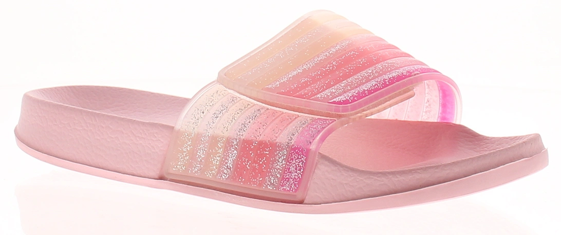 Girls Sandals Sliders Glitter pink UK Size, 6 of 5