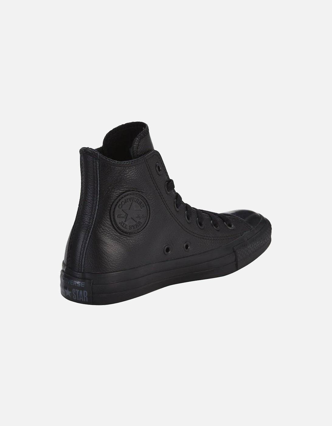 Leather Hi Top Trainers - Black