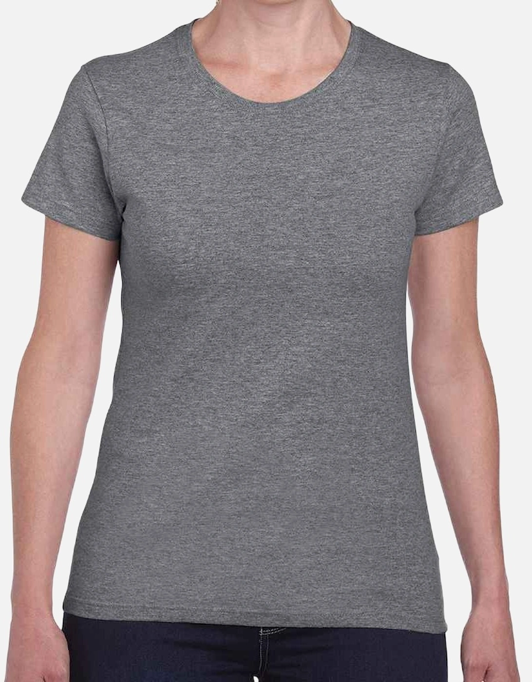Womens/Ladies Heather Cotton Heavy T-Shirt, 3 of 2
