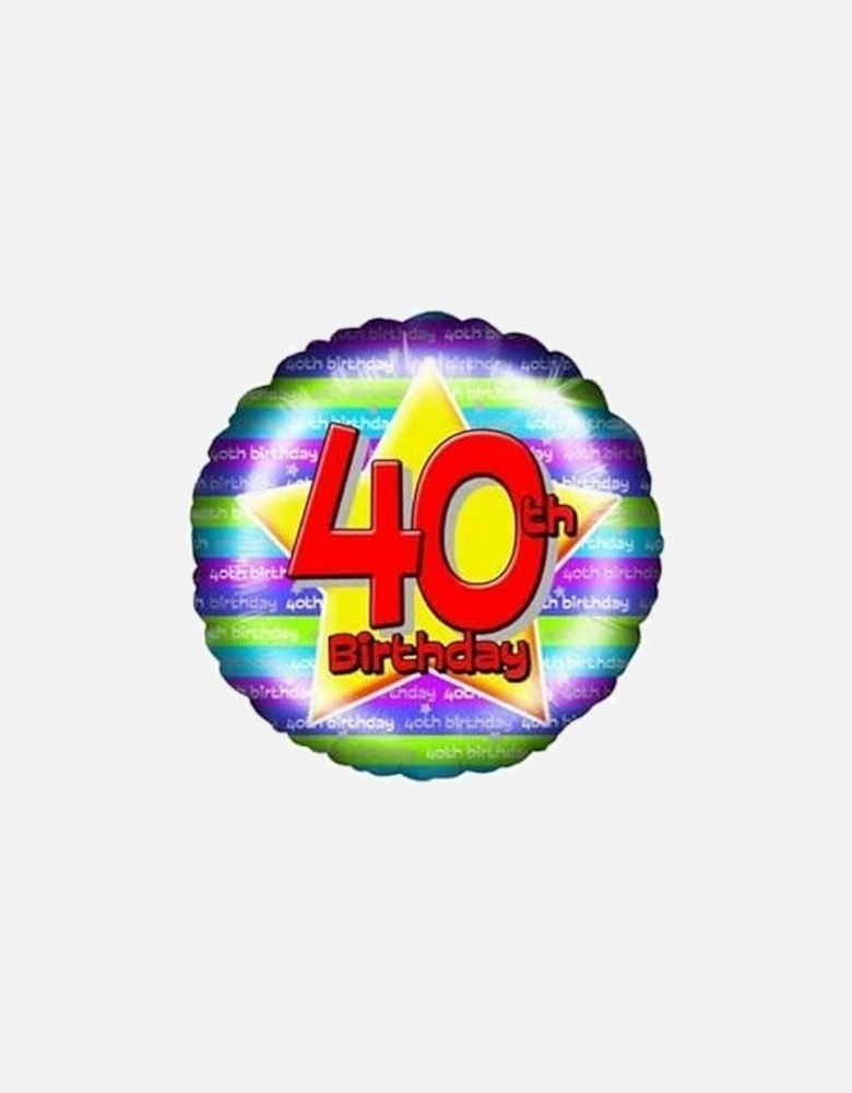 Stars And Stripes 40th Birthday Foil Balloon