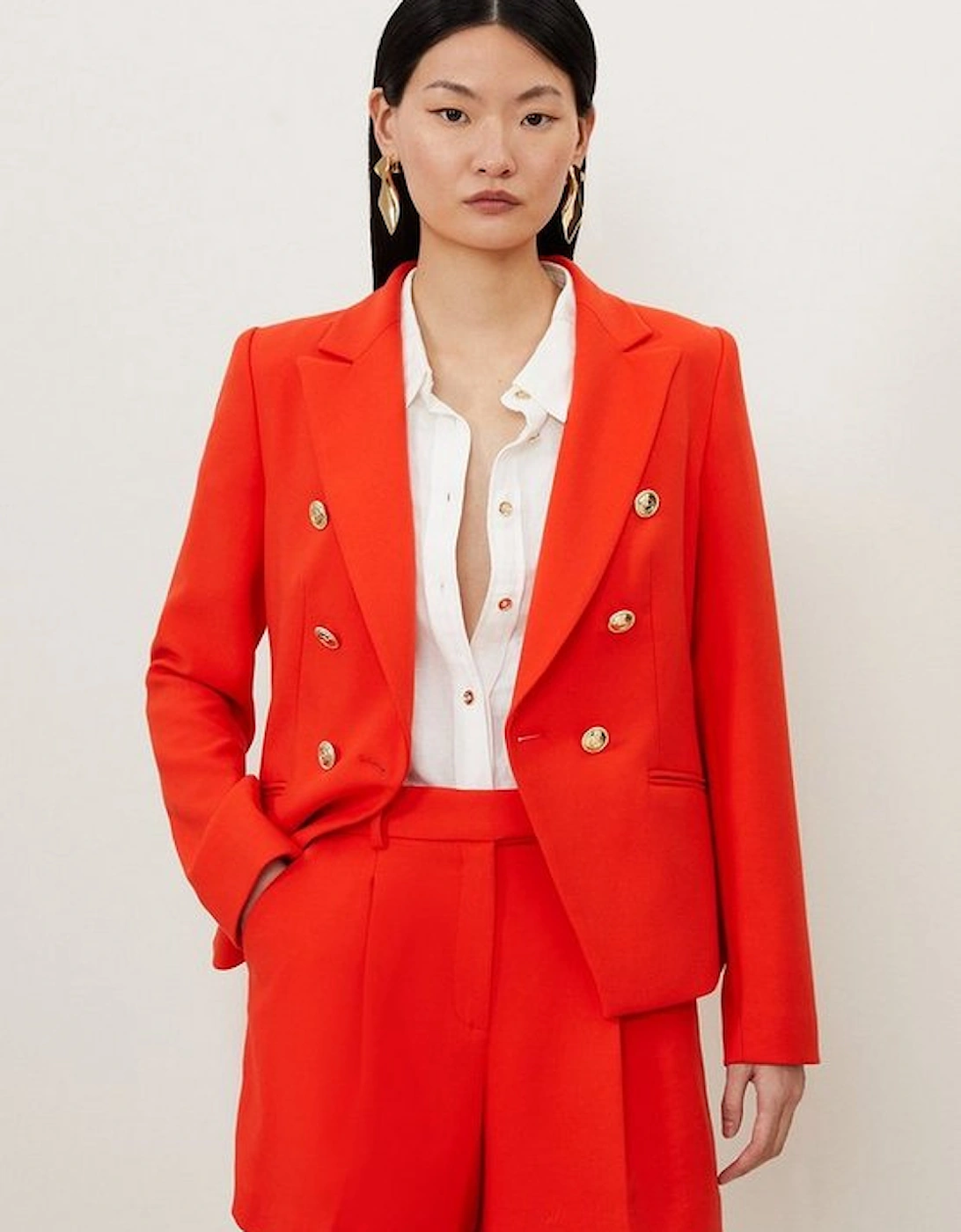 Tailored Button Military Blazer, 6 of 5