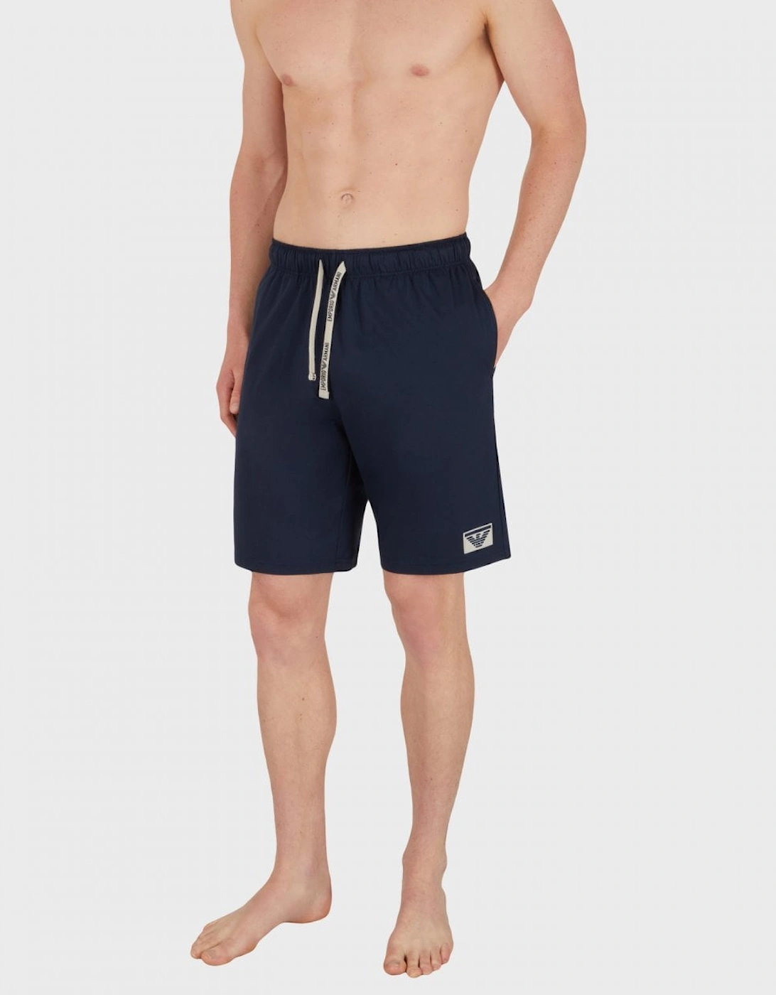 Mens Logo Tape Loungewear Shorts, 4 of 3