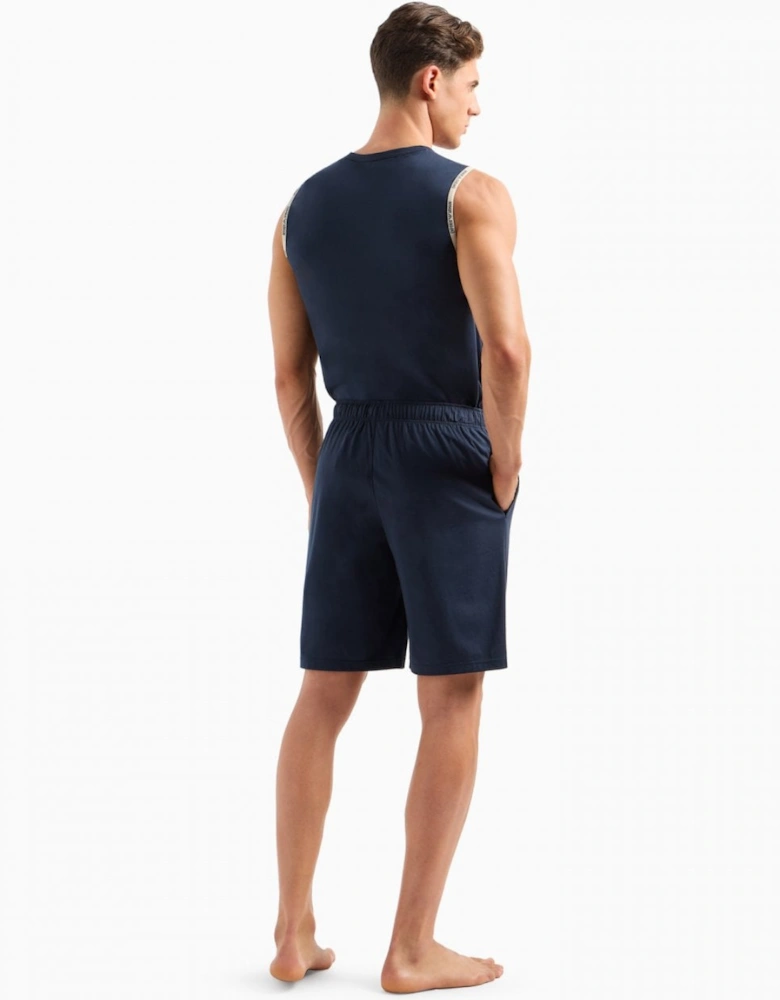 Mens Logo Tape Loungewear Shorts