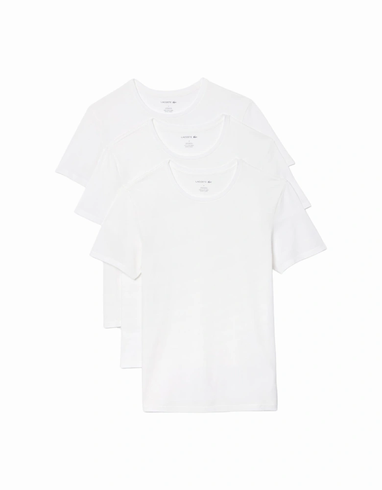 3-Pack Crew-Neck Cotton T-Shirts, White